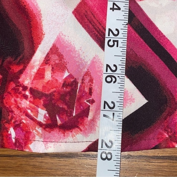 LYS Button-Down Blouse 3X Pink/Red/White/Black – Accordion Front, 3/4 Sleeves - Picture 12 of 12